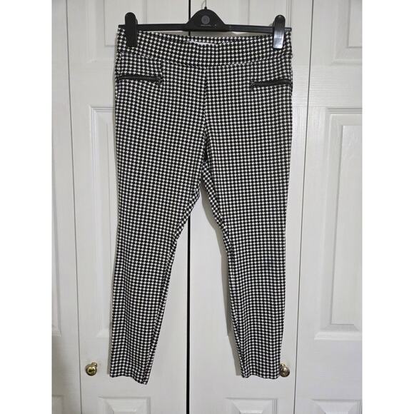 Old navy large women's black and white houndstooth printed Stevie pants - Picture 1 of 8